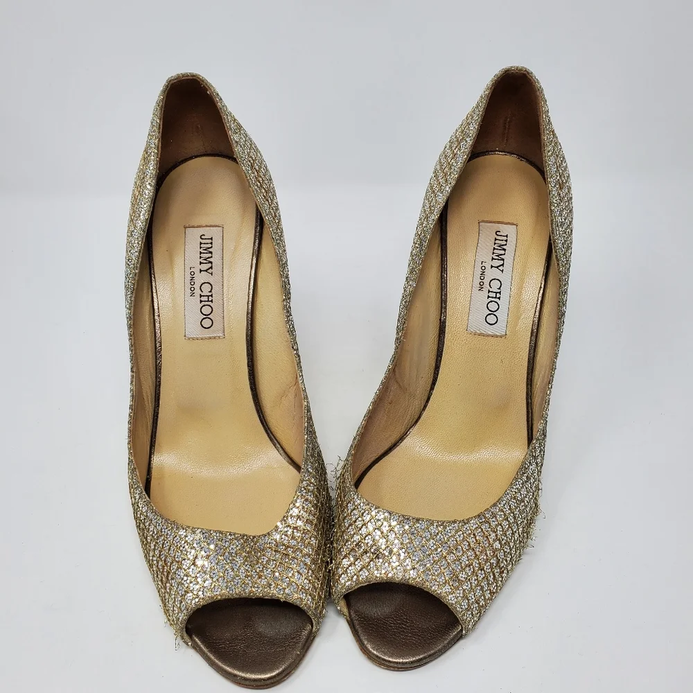 Jimmy Choo Champagne Wedges